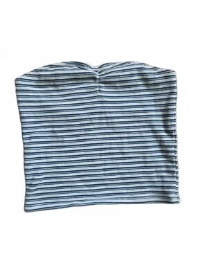 Full Tilt Blue and White Striped Strapless Tube Top Size Small